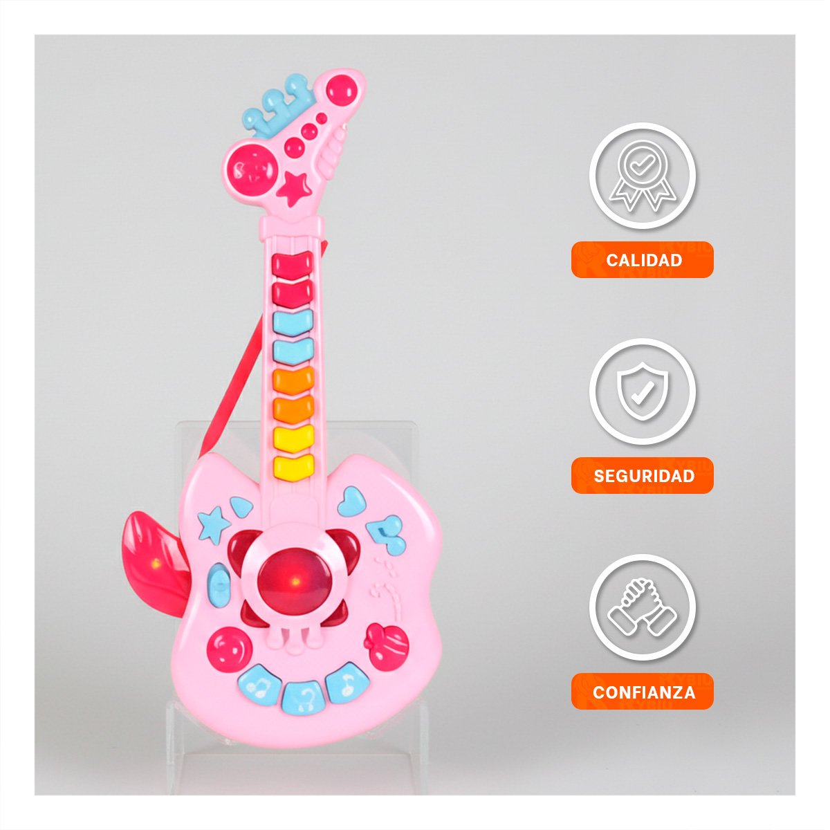PACK4 SONORA DE JUGUETE INFANTIL MANZANA ROSADO Y CELESTE 37X13CM - 3