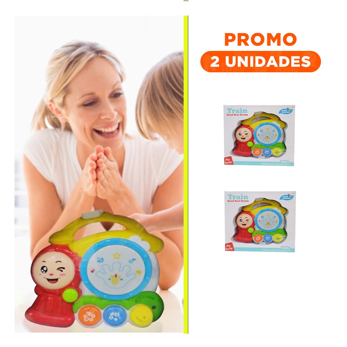 PACK2 COLECCION MUSICAL TREN CON SONIDO ALEGRE PARA JUEGO CREATIVO EN CASA - 1