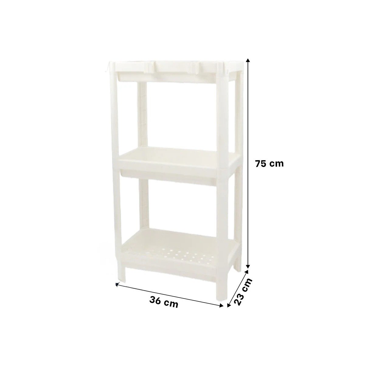 PACK6 EQUIPO AUXILIAR 3 NIVELES DE COLOR BLANCO CON DISEÑO DURADERO EN SU CASA Y+PAPEL REGALO - 4