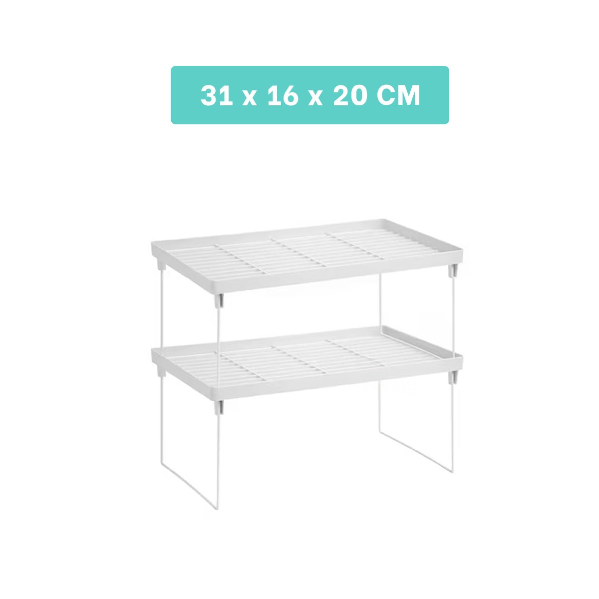 PACK4 EQUIPO DE ESTANTE 31X16X20 CM BLANCO CON DISEÑO DURADERO EN SU CASA Y+PAPEL REGALO - 4