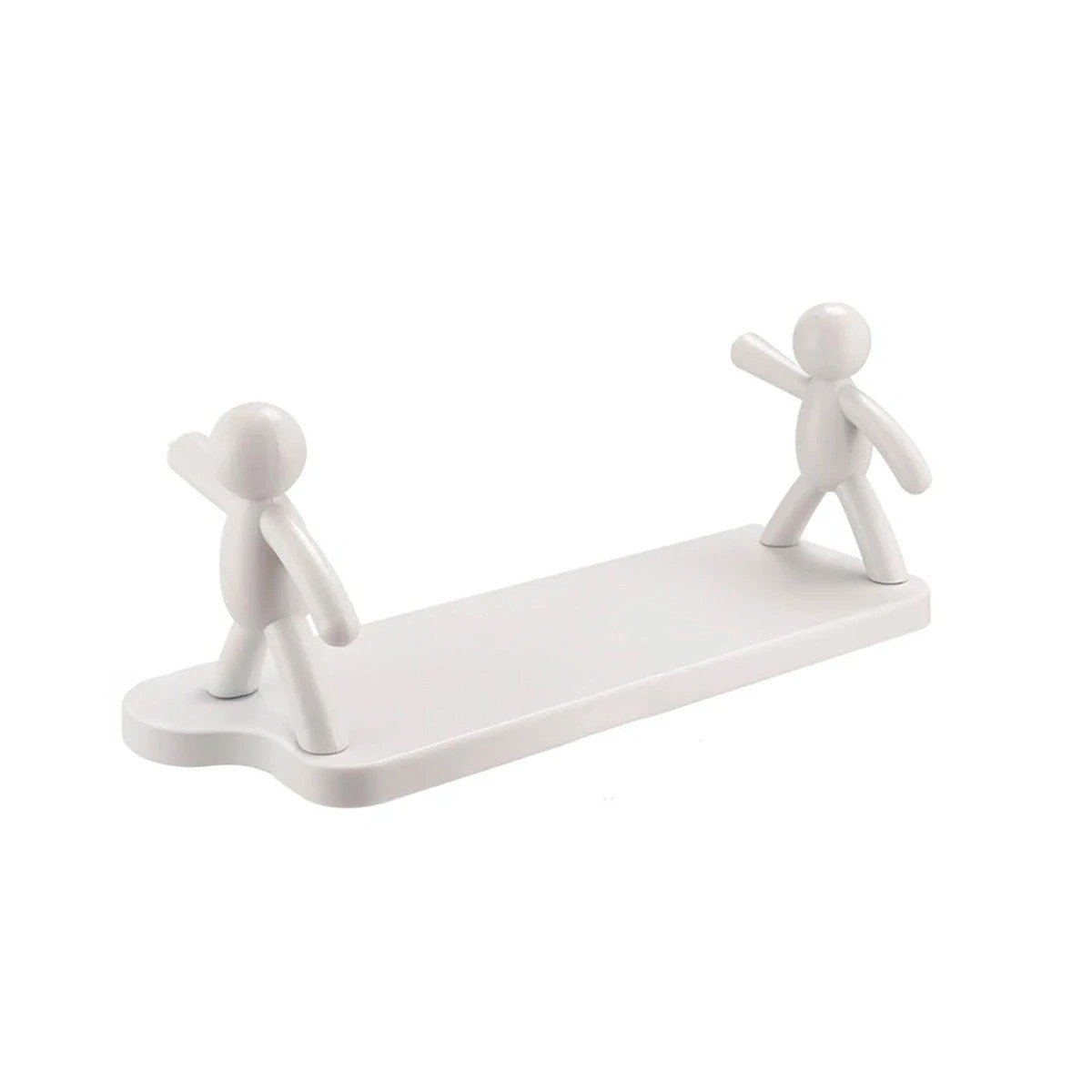 PACK2 ORGANIZADOR HUMANOIDE PLASTICO PARA EXHIBIR CREMAS Y PERFUMES BLANCO Y+REGALO STICKER - 2