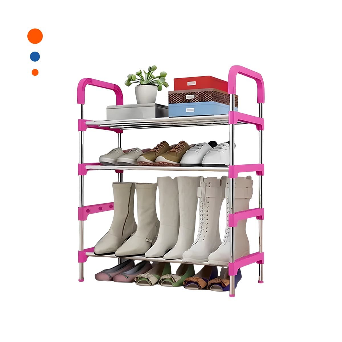 PACK2 APILADOR VERTICAL 4 NIVELES SEGURO Y COMODO Y PRACTICO ROSADO Y+REGALO STICKER - 2