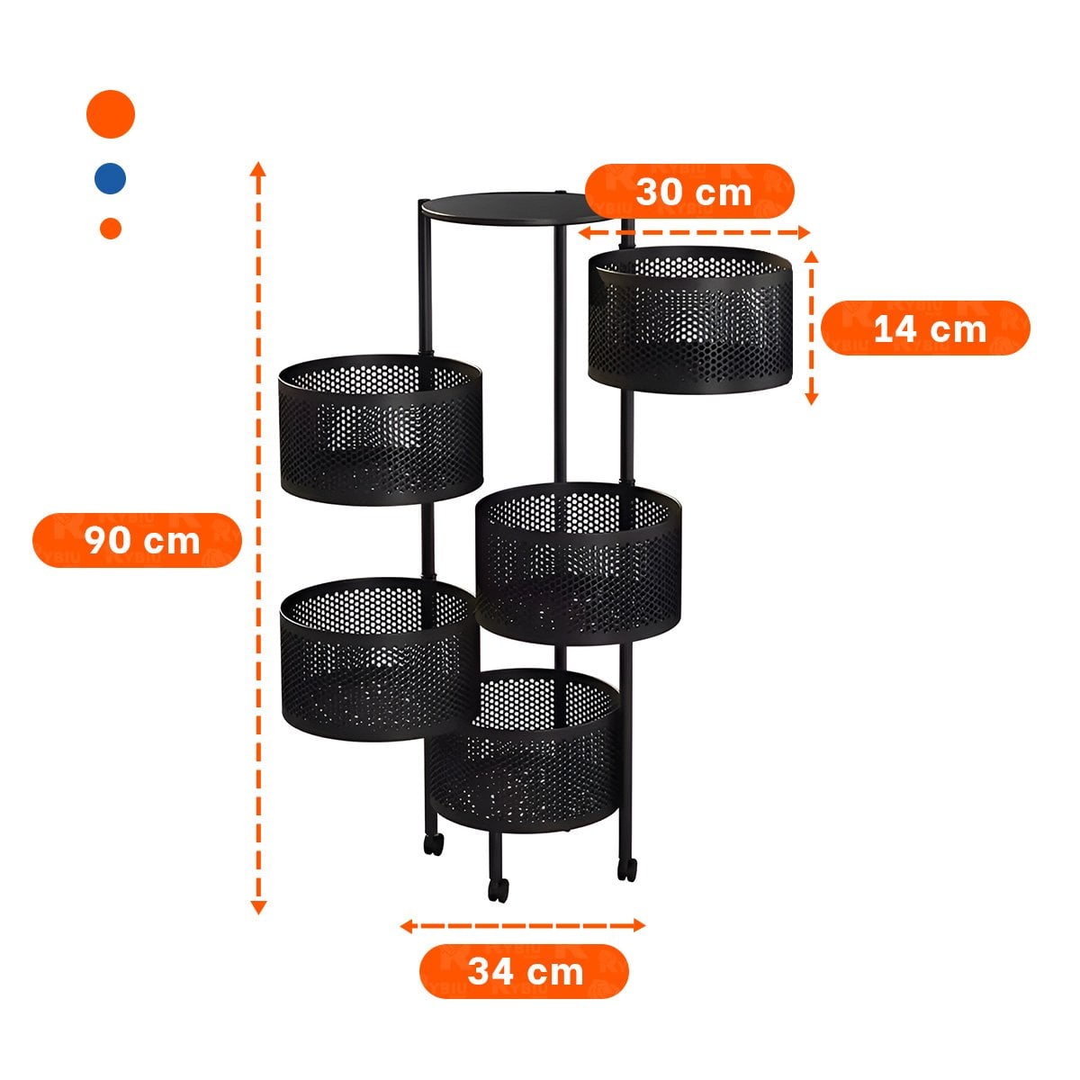 PACK2 ESTRUCTURA CIRCULAR MULTIFUNCIONAL DE 5 NIVELES DISENO MODERNO Y+PAPEL REGALO - 4