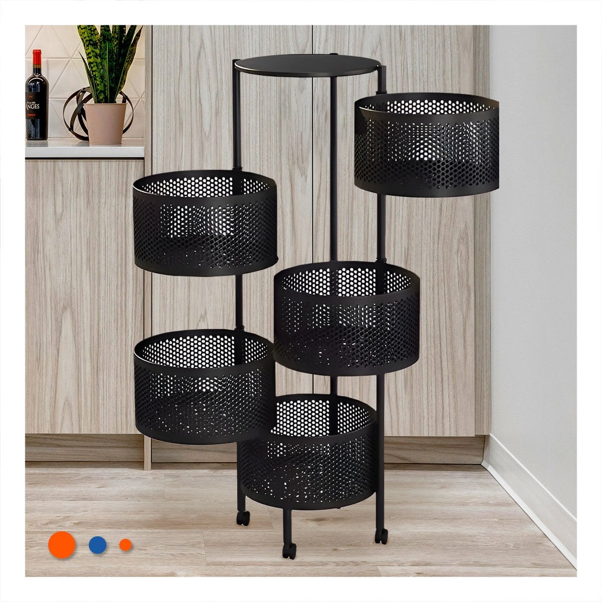 PACK2 ESTRUCTURA CIRCULAR MULTIFUNCIONAL DE 5 NIVELES DISENO MODERNO Y+PAPEL REGALO - 5