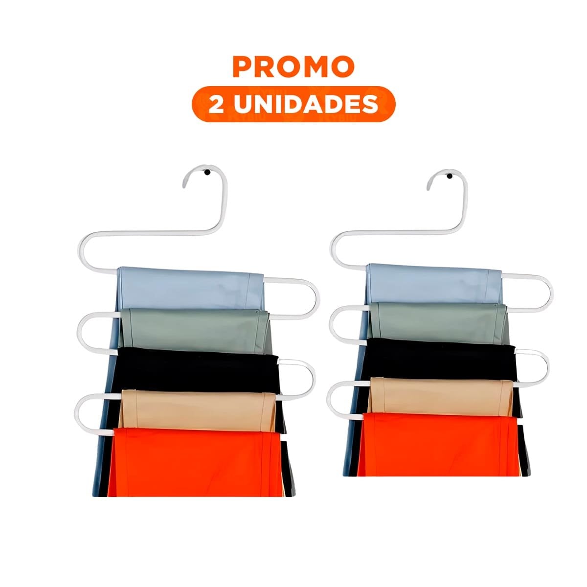 PACK2 BASE MULTIFUNCIONAL TIPO S DISENO MODERNO PARA ROPA BLANCO TOP Y+PAPEL REGALO - 1