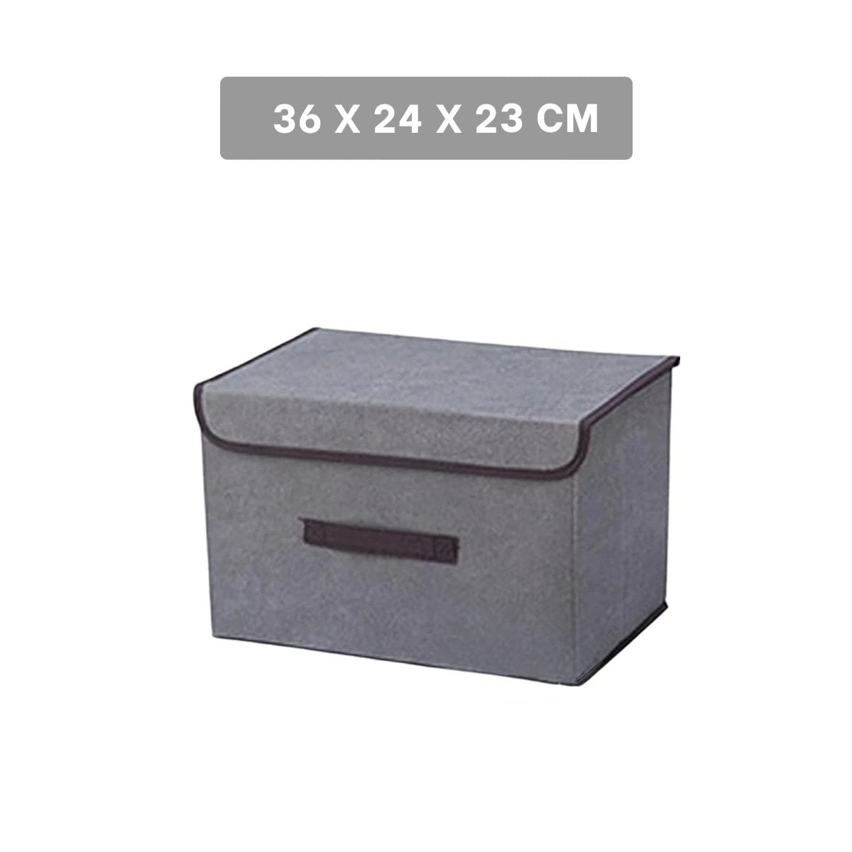 PACK12 COMPARTIMENTO PLEGABLE TELA PLOMO 36X24X23CM PARA GUARDAR OBJETOS - 4