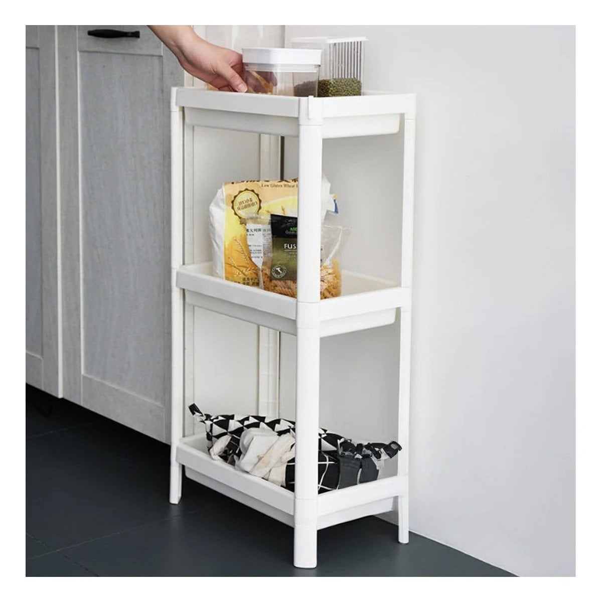 PACK2 SOPORTE VERTICAL 3 NIVELES DE COLOR BLANCO CON ESTRUCTURA FIRME DE LIBROS - 2