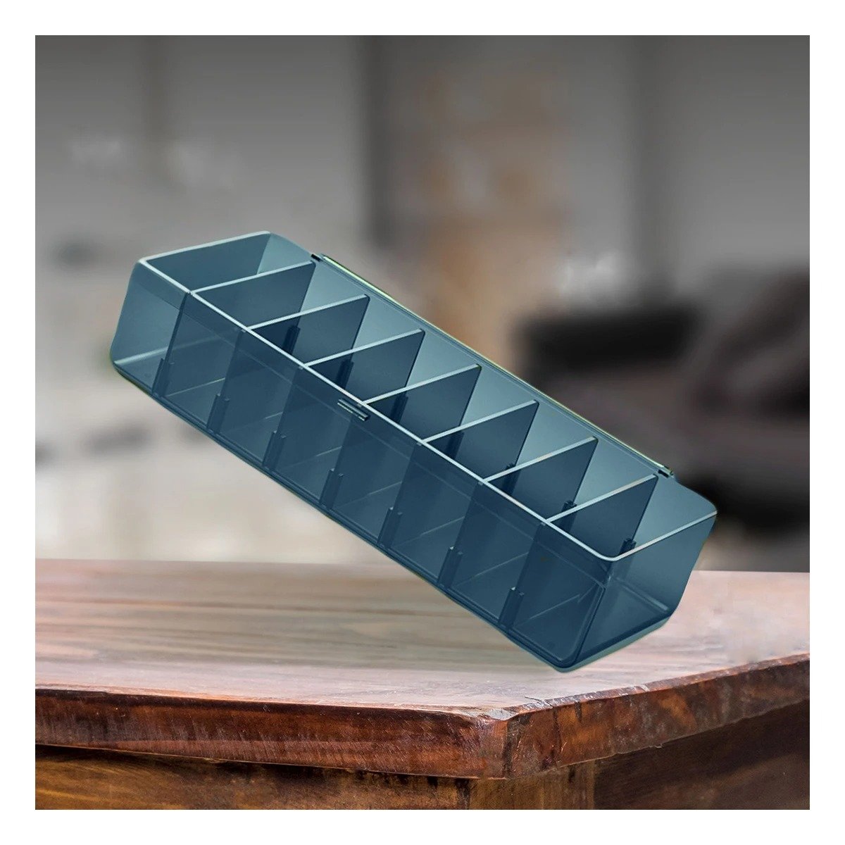 PACK6 ORGANIZADOR PLASTICO MULTIUSO COMPACTO 16.5X10X7.5CM PARA HOGAR AZUL Y+REGALO STICKER - 5