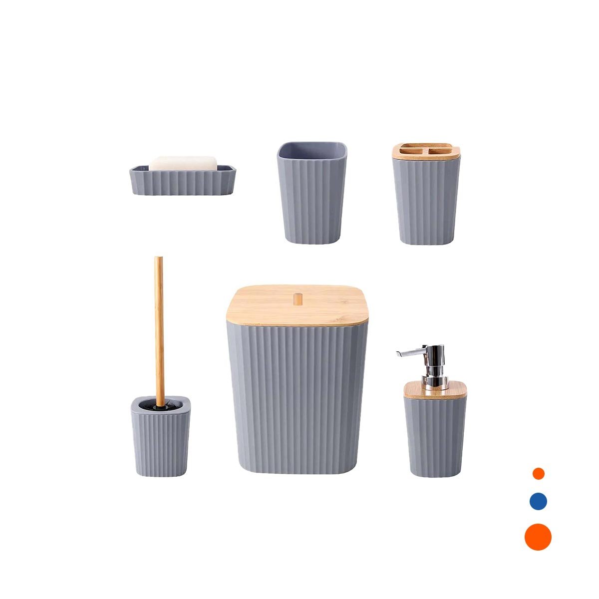 PACK4 ESTANTE VERSATIL SET 6 PIEZAS GRIS FUNCIONAL Y SUAVE PARA USO DIARIO Y+PAPEL REGALO - 3
