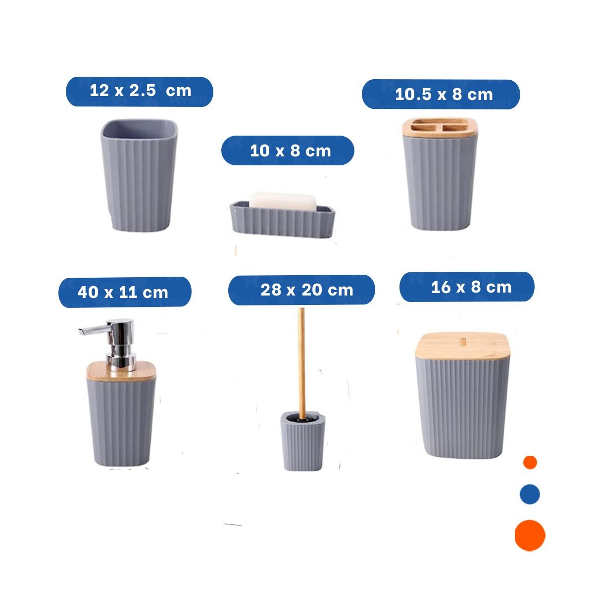 PACK4 ESTANTE VERSATIL SET 6 PIEZAS GRIS FUNCIONAL Y SUAVE PARA USO DIARIO Y+PAPEL REGALO - 4