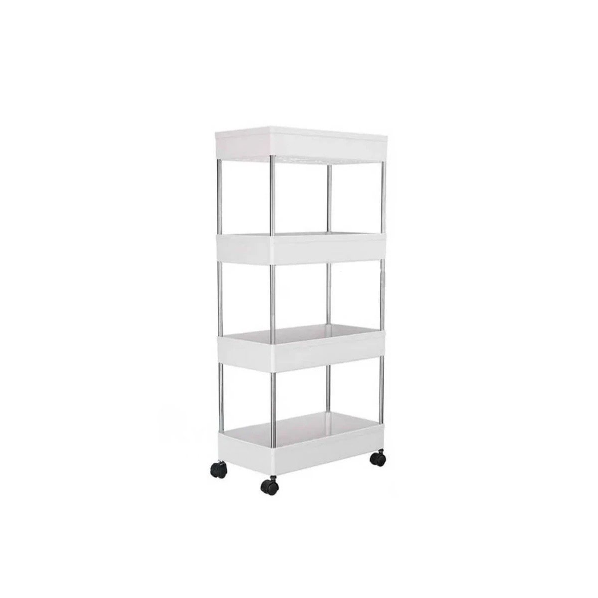 PACK2 BASE DE COCINA 4 NIVELES CON RUEDAS DELGADO BLANCO 90 X 13 X 40 CM Y+REGALO STICKER - 2