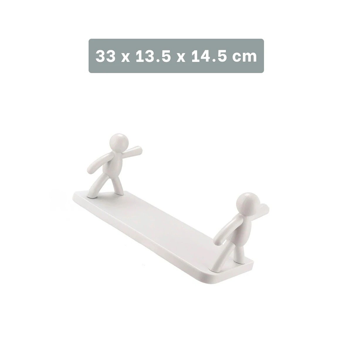 PACK6 REPISERO HUMANOIDE PLASTICO PARA ORGANIZAR ARTICULOS PERSONALES BLANCO Y+REGALO STICKER - 4