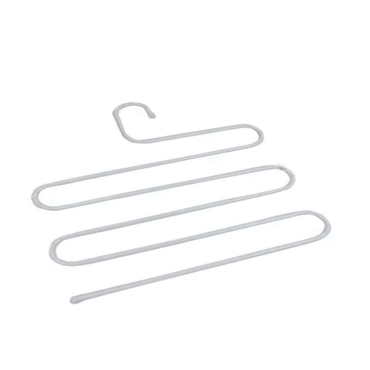 SOPORTE MULTIFUNCIONAL TIPO S DISENO MODERNO PARA ROPA BLANCO HOGAR MAX Y+REGALO STICKER - 3