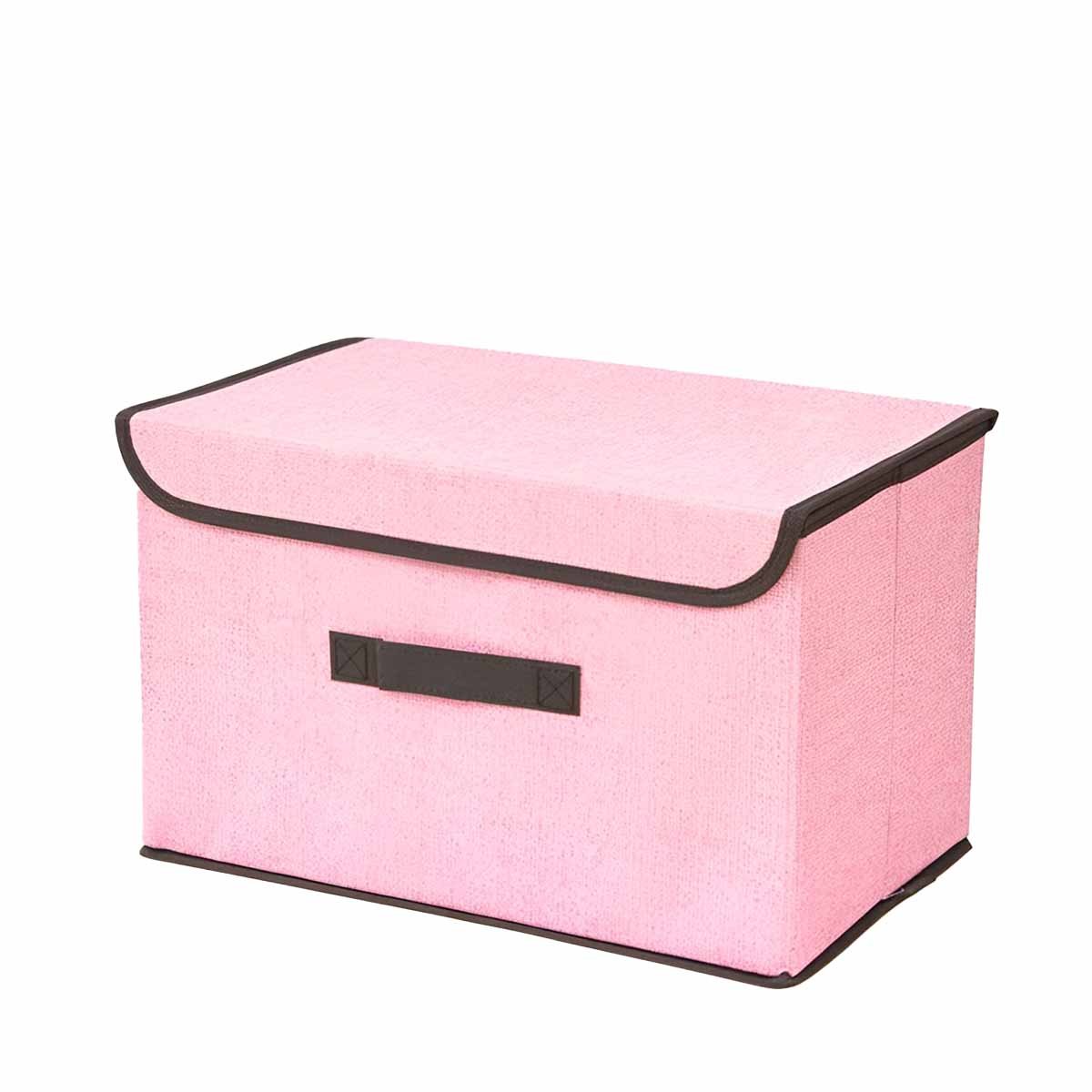 PACK2 UNIDAD DE GUARDADO TELA ROSADO 36X24X23CM PARA USO DIARIO Y+REGALO STICKER - 2