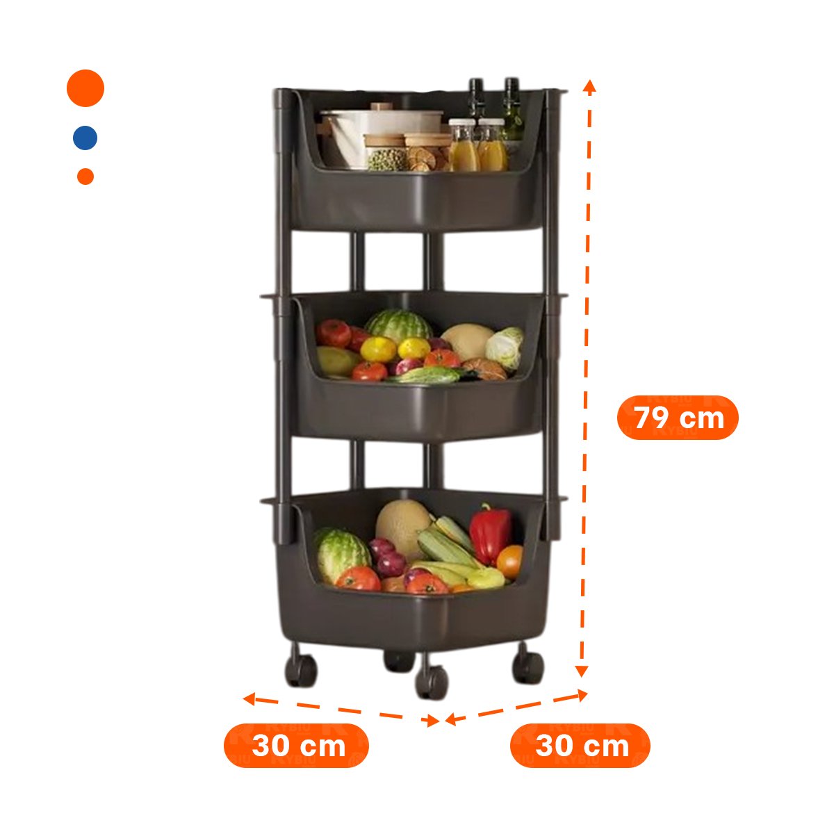PACK4 TORRE CUADRADA DE 3 NIVELES CON RUEDAS PARA ESPACIOS MODERNOS Y SEGUROS - 4