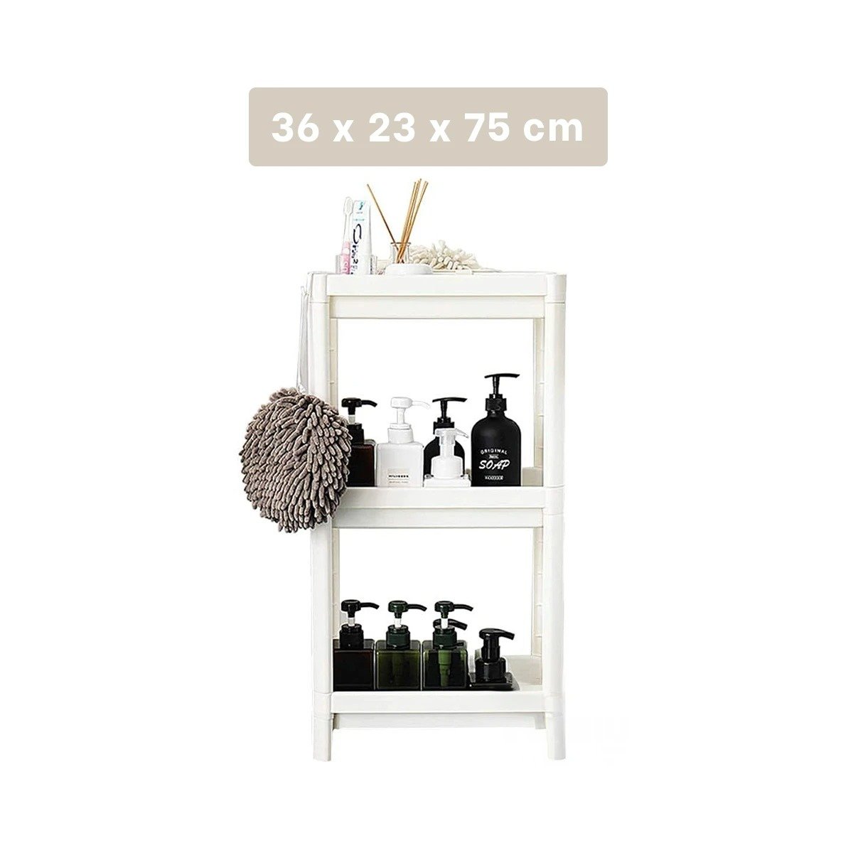 PACK4 ARTICULO DE MENAJE 3 NIVELES DE COLOR BLANCO DE ESTILO ACTIVO EN VIVIENDA Y+PAPEL REGALO - 4