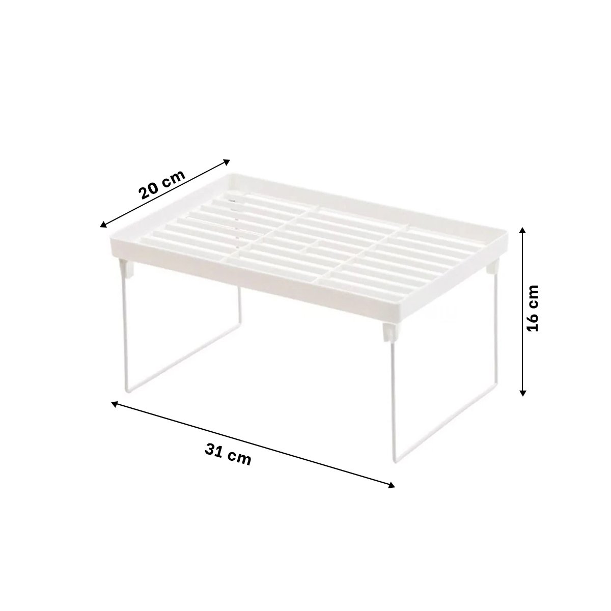 PACK4 EQUIPO DE ESTANTE 31X16X20 CM BLANCO CON BASE DE SEGURIDAD DE CARGA Y+REGALO STICKER - 4