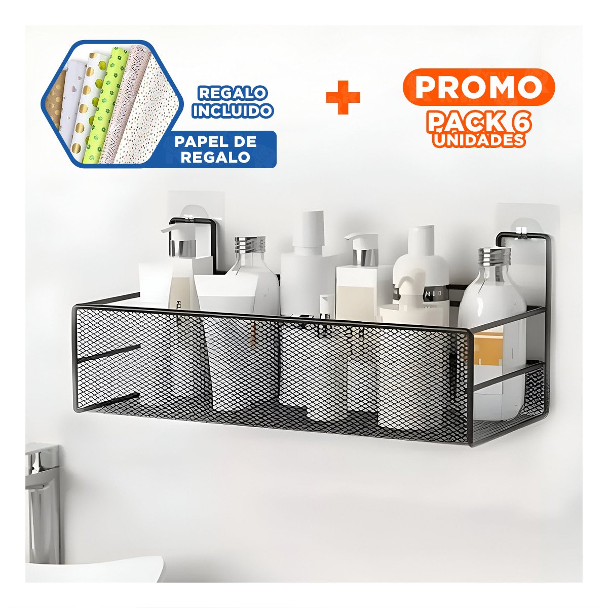 PACK6 HERRAMIENTA DE HOGAR 15X15X36 CM NEGRO DE ESTETICA MODERNA PADRES Y+PAPEL REGALO - 1
