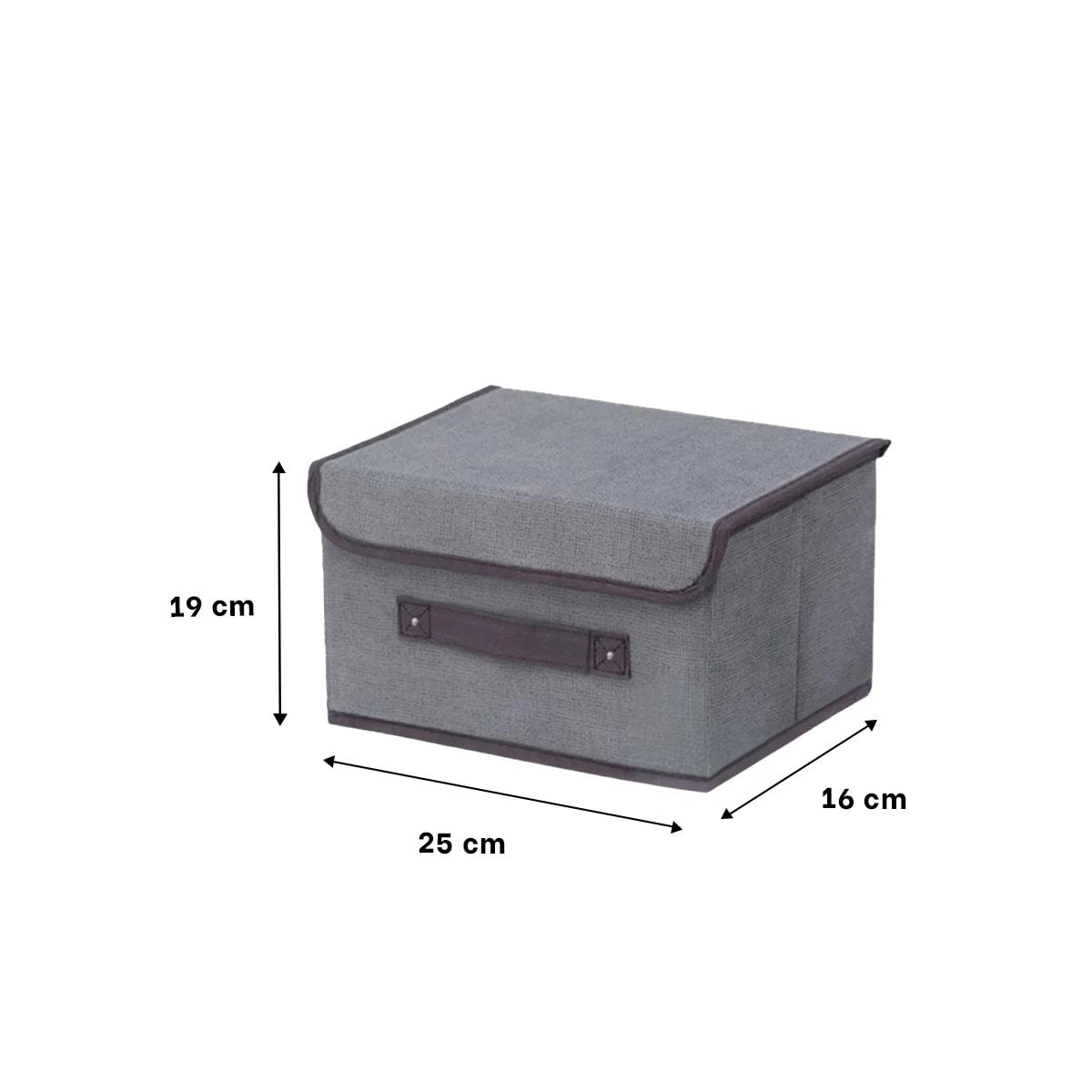 CONTENEDOR TEXTIL PLOMO 25X19X16CM PARA ROPA ACCESORIOS Y MAS Y+LIGAS REGALO - 4