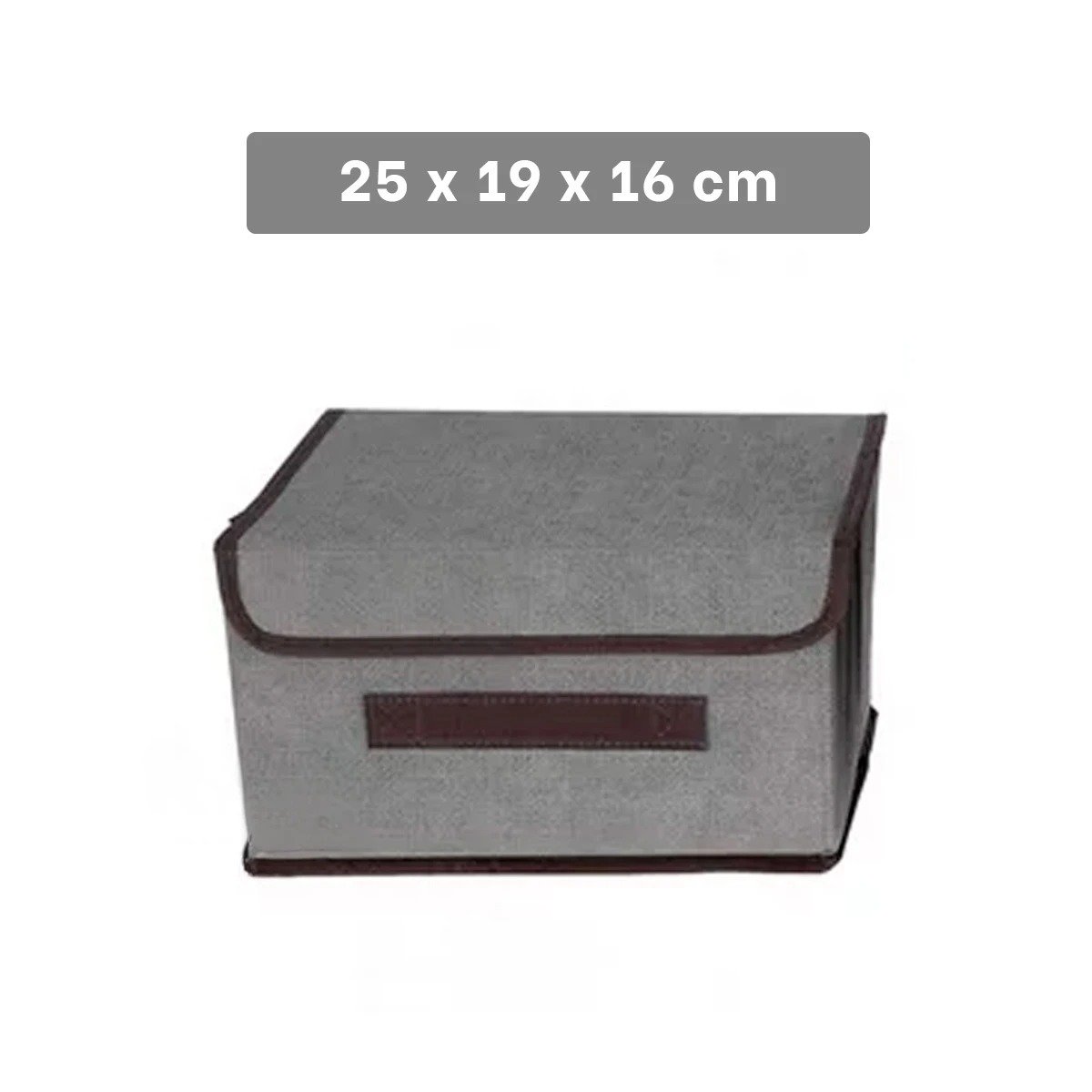 PACK2 CANASTA TEXTIL PLOMO 25X19X16CM PARA ROPA ACCESORIOS Y MAS Y+PAPEL REGALO - 4