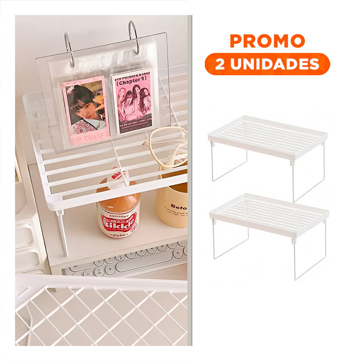 PACK2 ARTICULO DE MENAJE 31X16X20 CM BLANCO CON SUPERFICIE FIRME DE APOYO - 1