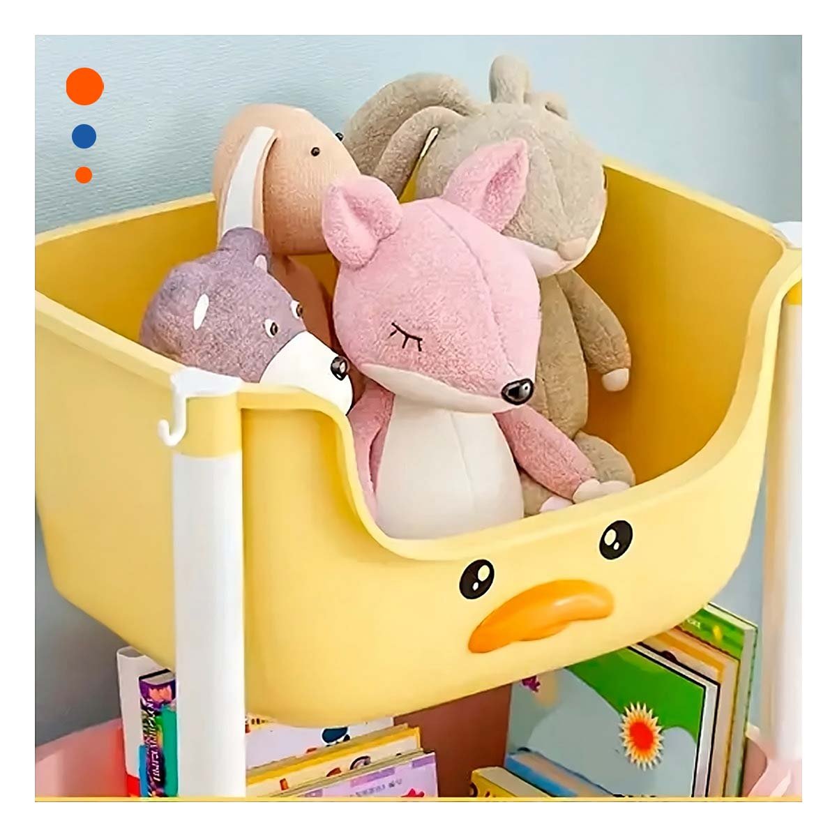 PACK4 ESTRUCTURA KAWAII 3 NIVELES ESTILO TIERNO Y FUNCIONAL AMARILLO PATO Y+REGALO STICKER - 3