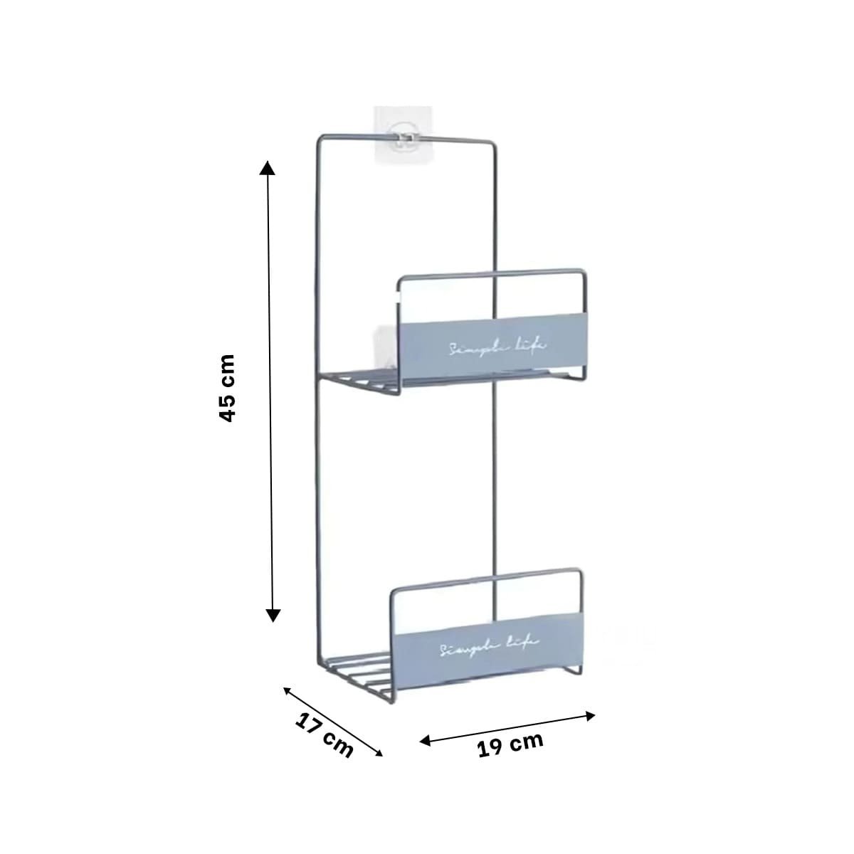 PACK12 ESTRUCTURA DOBLE NIVEL PARA CARTERAS AZUL 45X17X19CM USO DIARIO PLUS Y+PAPEL REGALO - 4