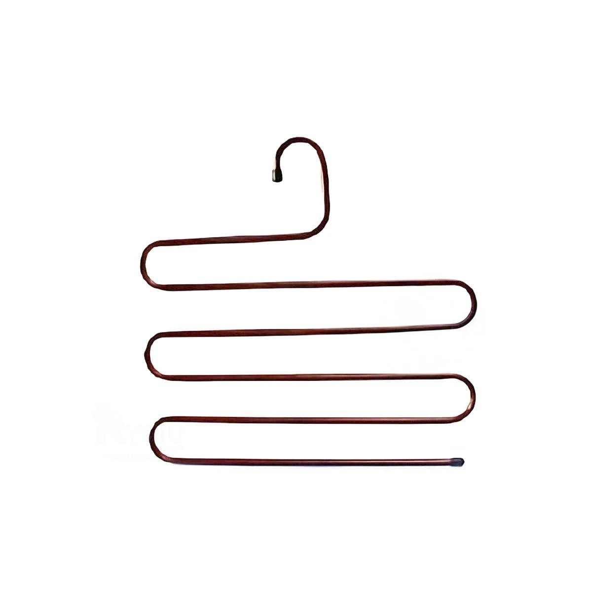 PACK4 SOPORTE TIPO S MARRON PARA COLGAR ROPA Y ACCESORIOS EN CASA Y+PAPEL REGALO - 3