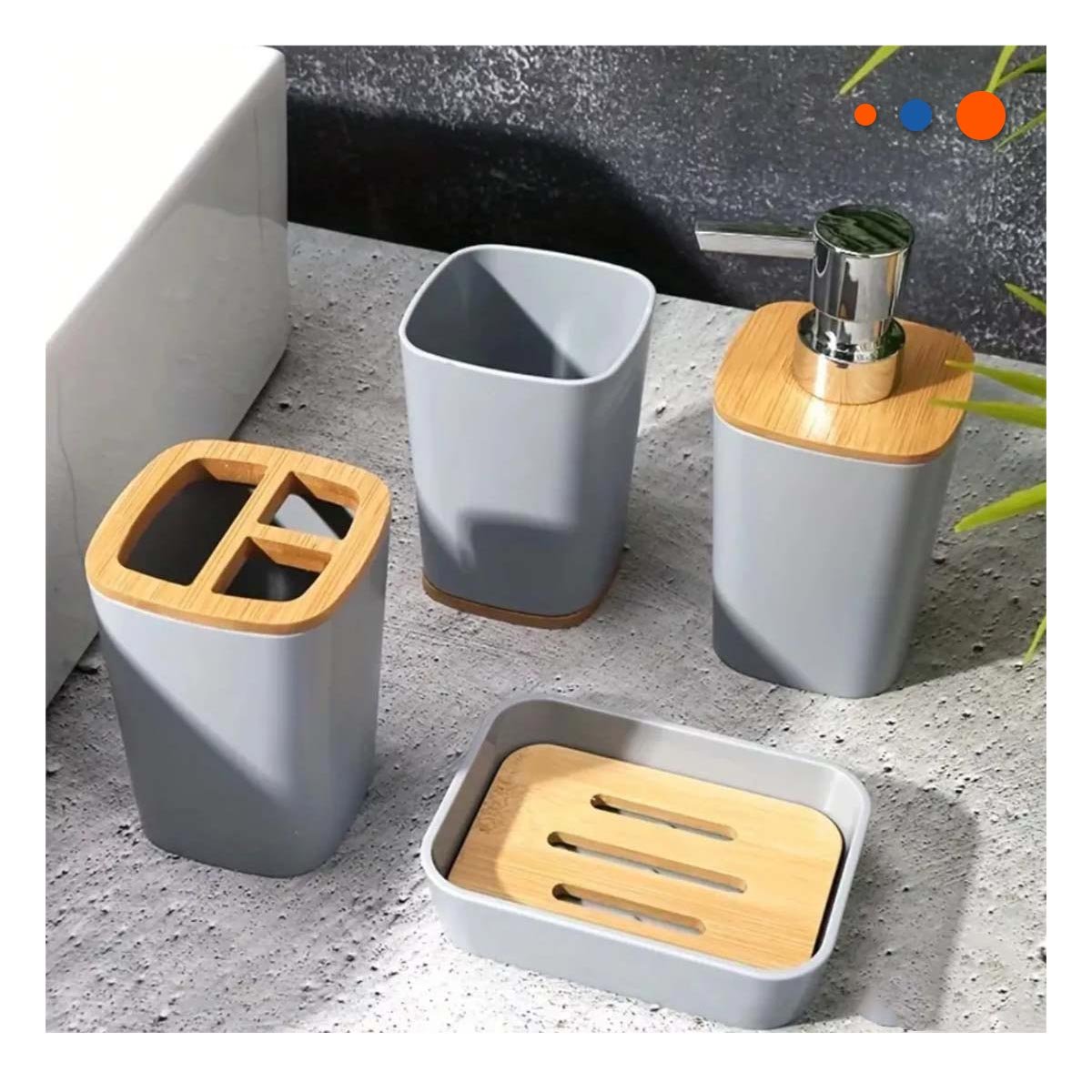 PACK2 ESTANTE ORGANIZADOR 6 PIEZAS GRIS PARA COCINA BANO O HOGAR USO DIARIO Y+PAPEL REGALO - 5