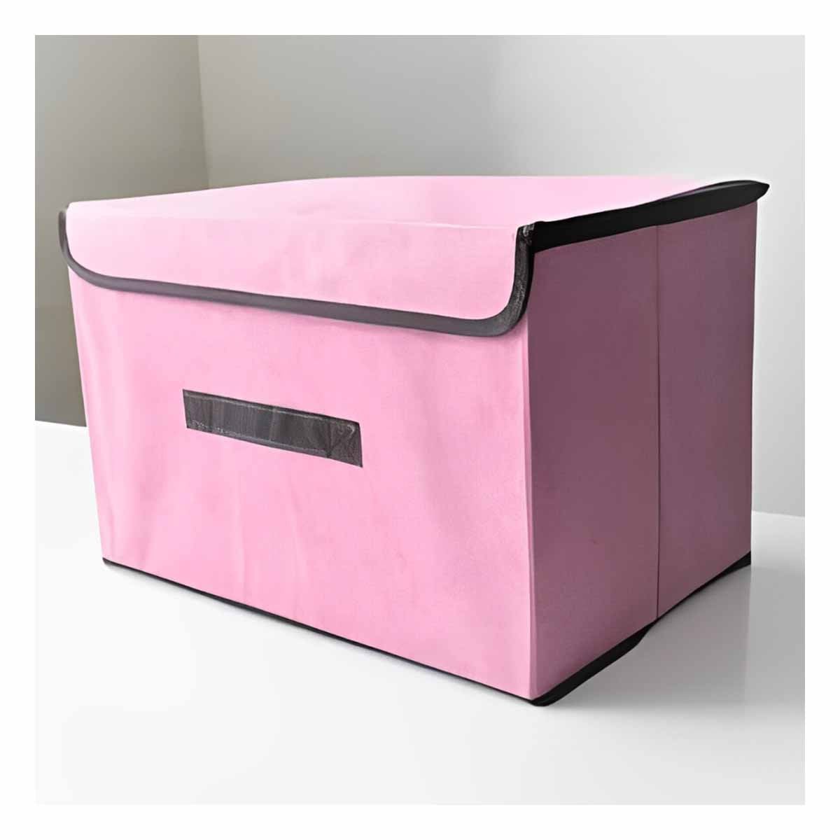 PACK2 UNIDAD TEXTIL ROSADO 36X24X23CM PARA ROPA ACCESORIOS Y MAS Y+PAPEL REGALO - 5
