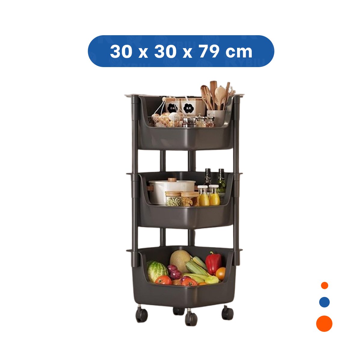 PACK4 TORRE CUADRADA DE 3 NIVELES CON RUEDAS ESTRUCTURA RESISTENTE Y+PAPEL REGALO - 4
