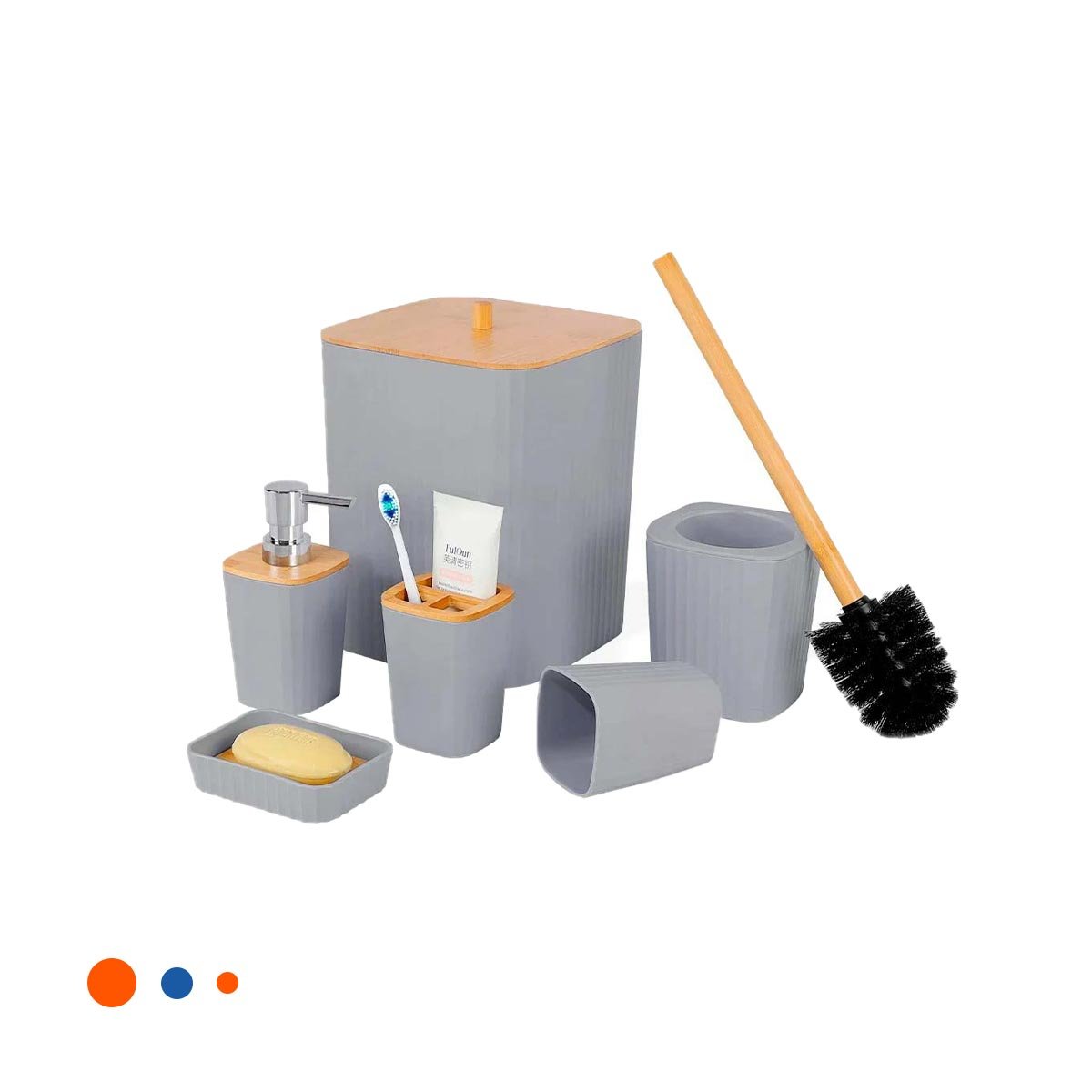 PACK2 ESTANTE PRACTICO SET 6 PIEZAS GRIS DISENO COMODO Y FACIL DE LIMPIAR Y+REGALO STICKER - 2