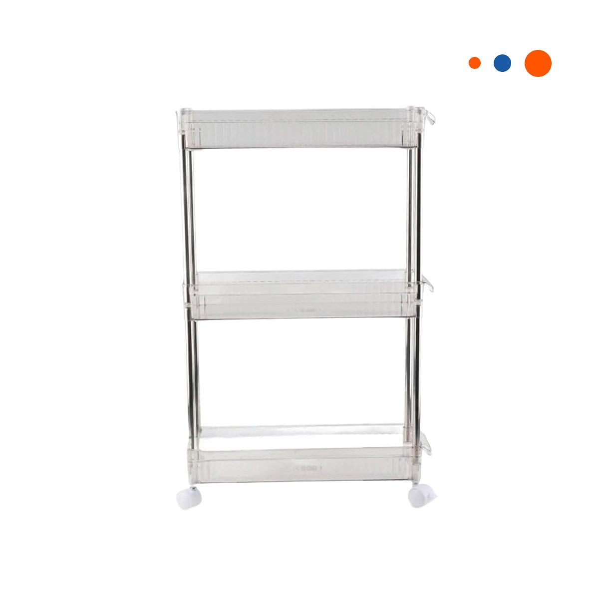 ORGANIZADOR LATERAL 3 NIVELES CON 4 RUEDAS ALMACENAJE SEGURO ACRILICO Y+LIGAS REGALO - 3