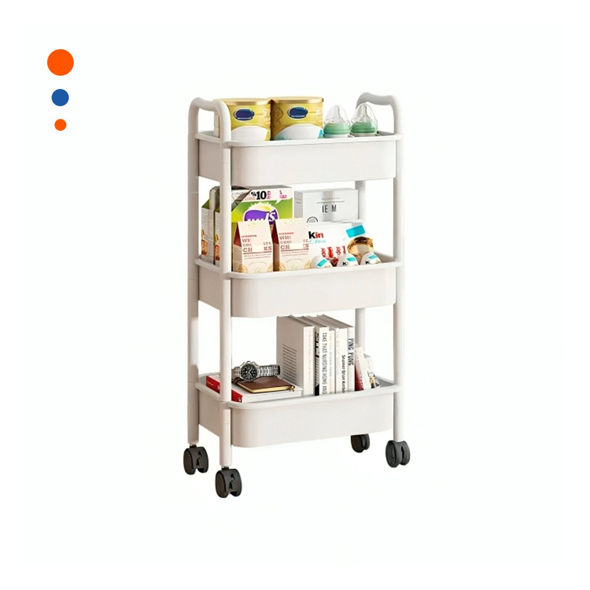 PACK6 EQUIPO AUXILIAR DE COLOR BLANCO CON REJILLA DE SEGURIDAD DE CARGA Y+REGALO STICKER - 2
