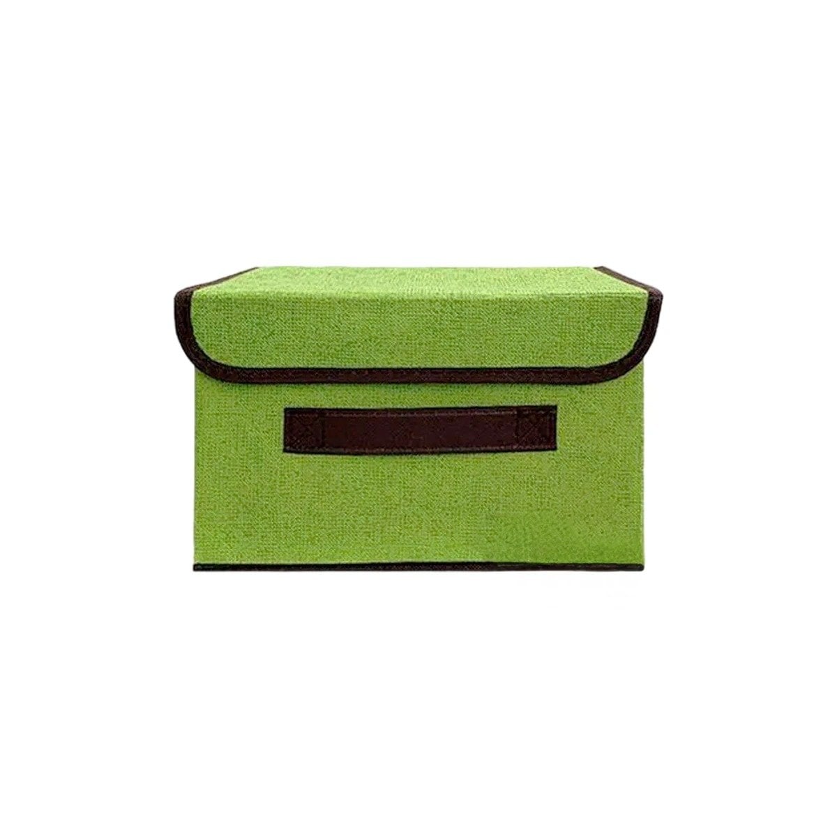 PACK4 CESTA PLEGABLE TELA VERDE 25X19X16CM PARA GUARDADO PRACTICO Y+PAPEL REGALO - 3