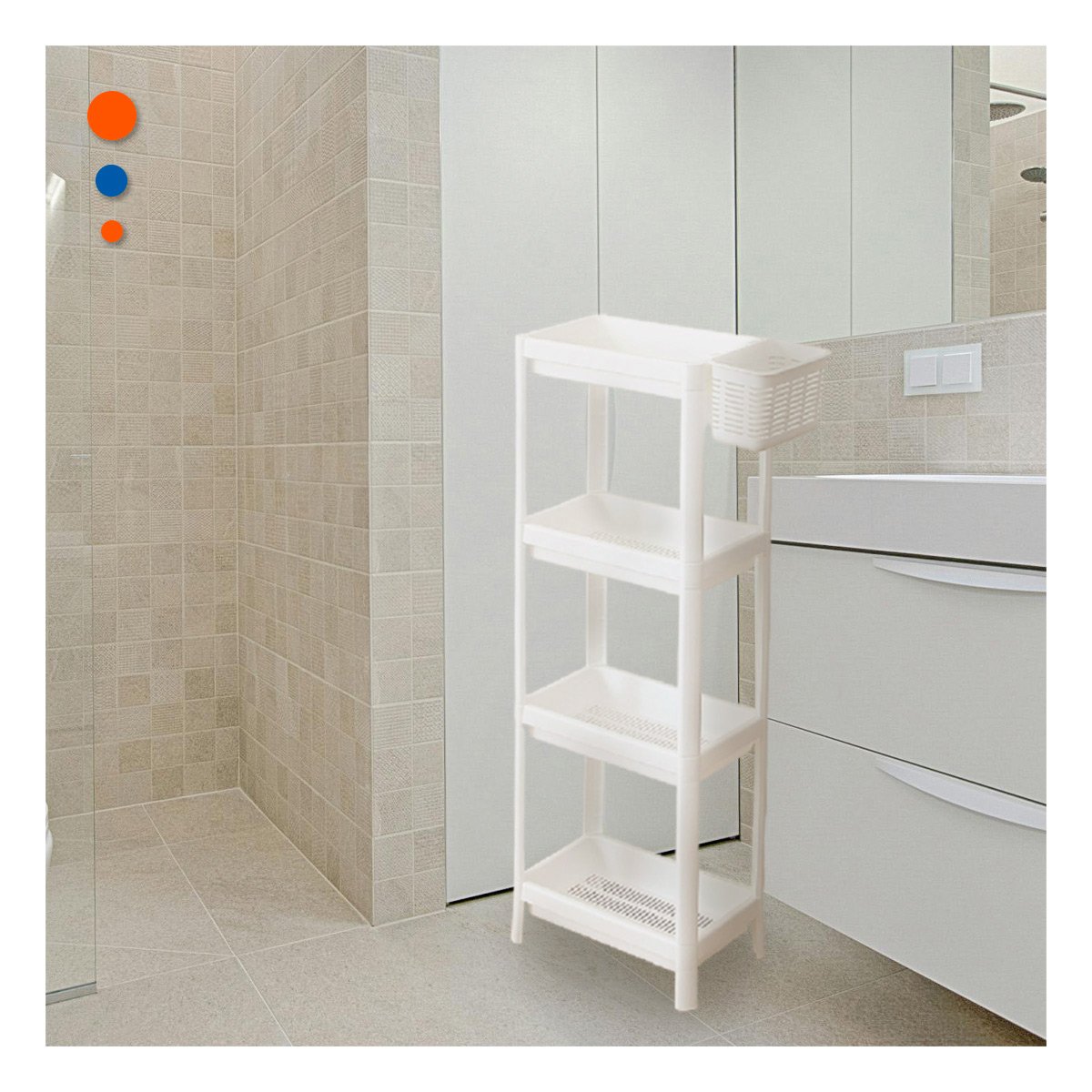 PACK2 SOPORTE VERTICAL 4 NIVELES DE COLOR BLANCO CON ESTRUCTURA FIRME DE LIBROS - 2
