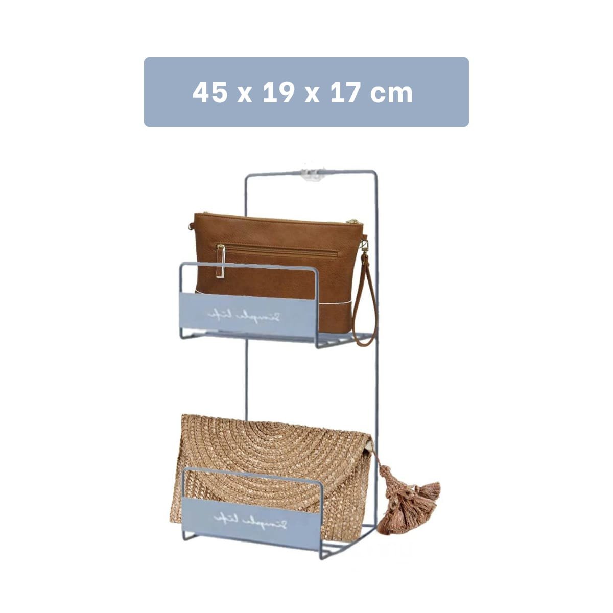 PACK6 UNIDAD DE CARTERAS AZUL 2 NIVELES 45X17X19CM ESTRUCTURA FIRME PRO Y+PAPEL REGALO - 4