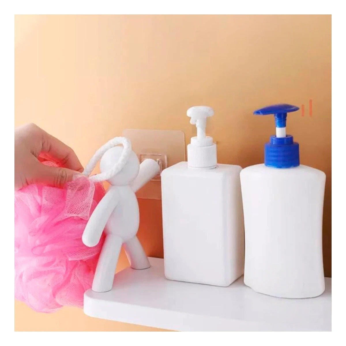 PACK4 ORGANIZADOR HUMANOIDE PLASTICO PARA MANTENER ACCESORIOS Y OBJETOS BLANCO - 5