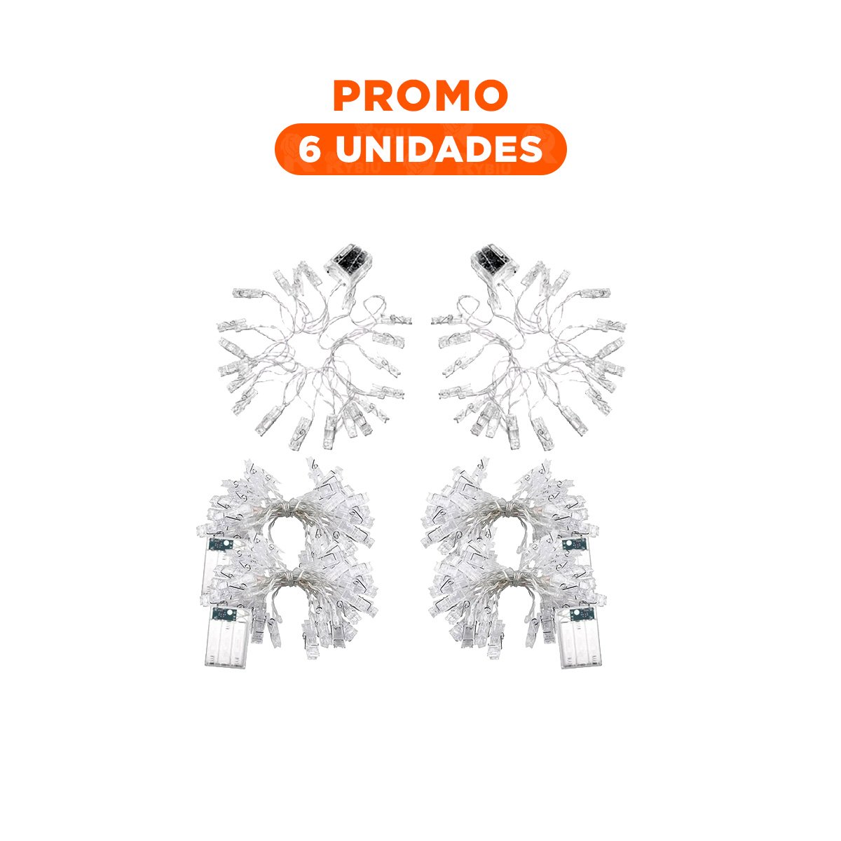 PACK6 CASA LED CON 20 CLIPS PARA FOTOS 3 METROS CON LUZ PARA SALON Y HABITACION - 1