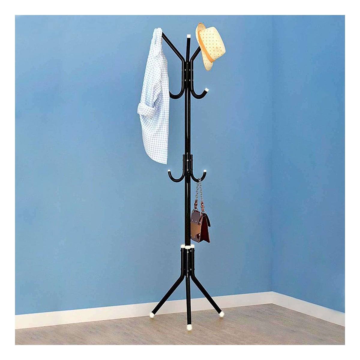 PACK2 COLGADOR MULTIUSO 175X45CM PARA COLGAR ROPA DE USO DIARIO NEGRO - 2