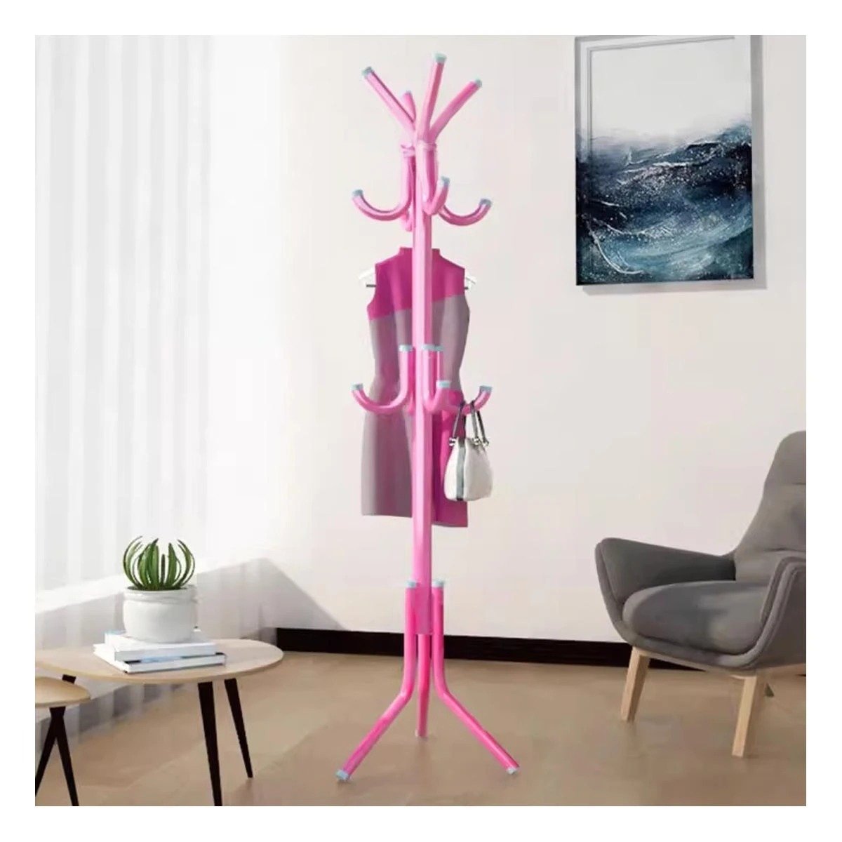 PACK6 ORGANIZADOR COMPACTO DE METAL ROSADO 175X45 CM AHORRA ESPACIO Y+PAPEL REGALO - 2