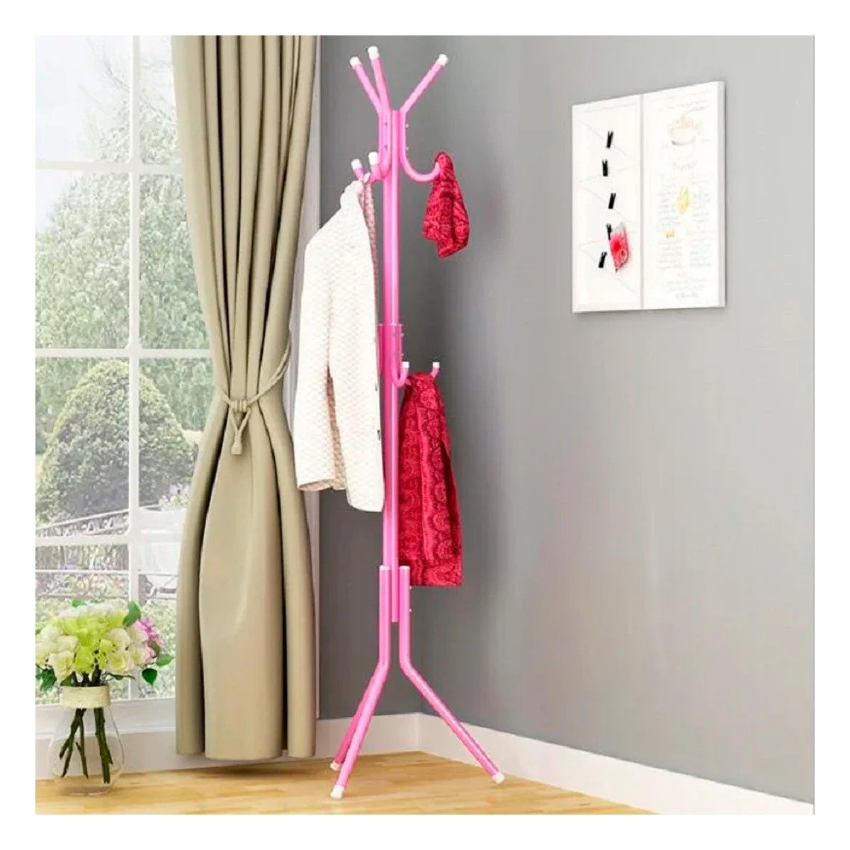PACK6 ORGANIZADOR COMPACTO DE METAL ROSADO 175X45 CM AHORRA ESPACIO Y+PAPEL REGALO - 5