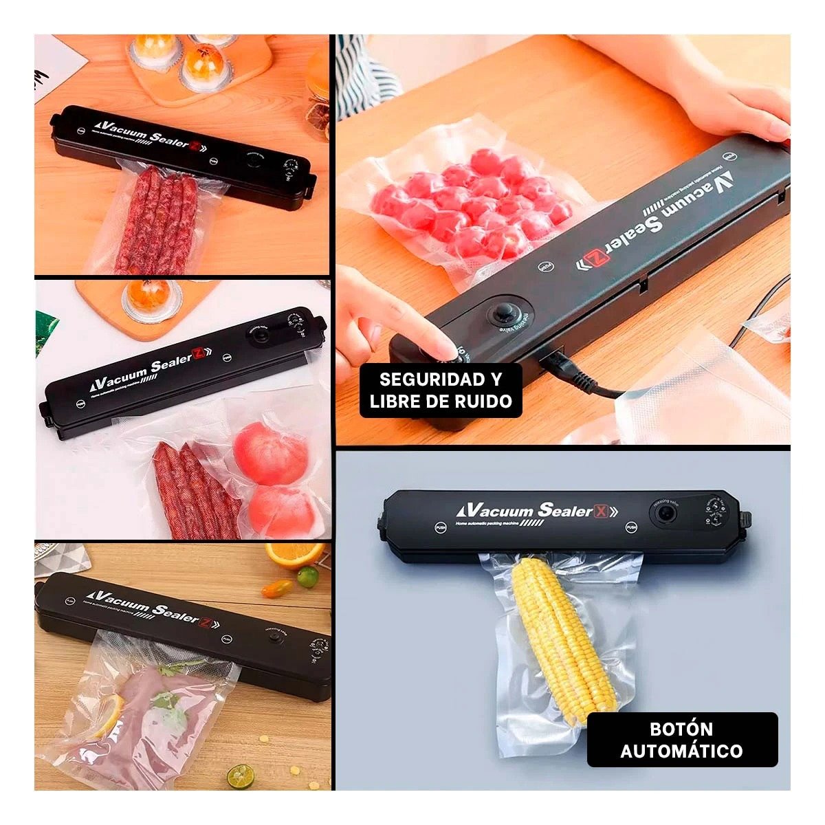 PACK2 CLIP SELLADOR RAPIDO Y COMPACTO PARA MANTENER BOLSAS CERRADAS NEGRO Y+PAPEL REGALO - 3