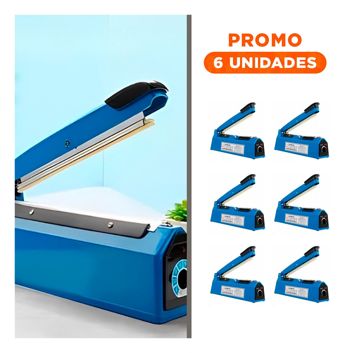 PACK6 DISPOSITIVO DE CIERRE LIGERO Y RAPIDO PARA HOGAR Y OFICINA 200MM - AZUL - 31X11CM - 1