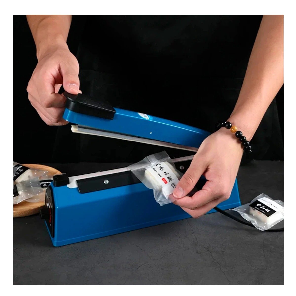PACK2 HERRAMIENTA PARA SELLAR BOLSAS PORTATIL Y LIGERA PARA HOGAR 200MM - AZUL - 31X11CM - 3
