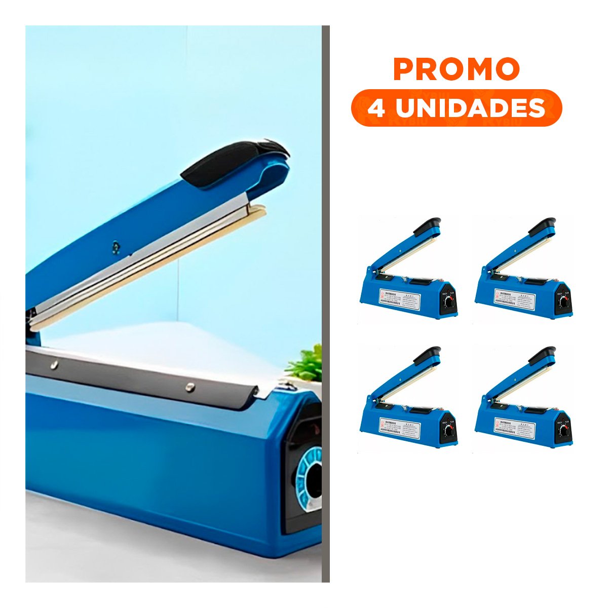 PACK4 DISPOSITIVO DE CIERRE PORTATIL FACIL PARA USO DIARIO 200MM AZUL 31X11CM Y+REGALO STICKER - 1