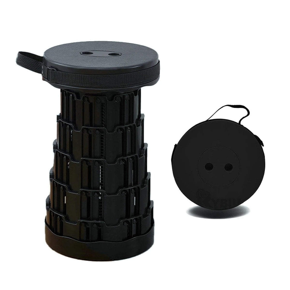 PACK12 SILLON PRACTICO PLEGABLE PORTATIL TODO NEGRO CON DOS SEGUROS Y+REGALO STICKER - 2