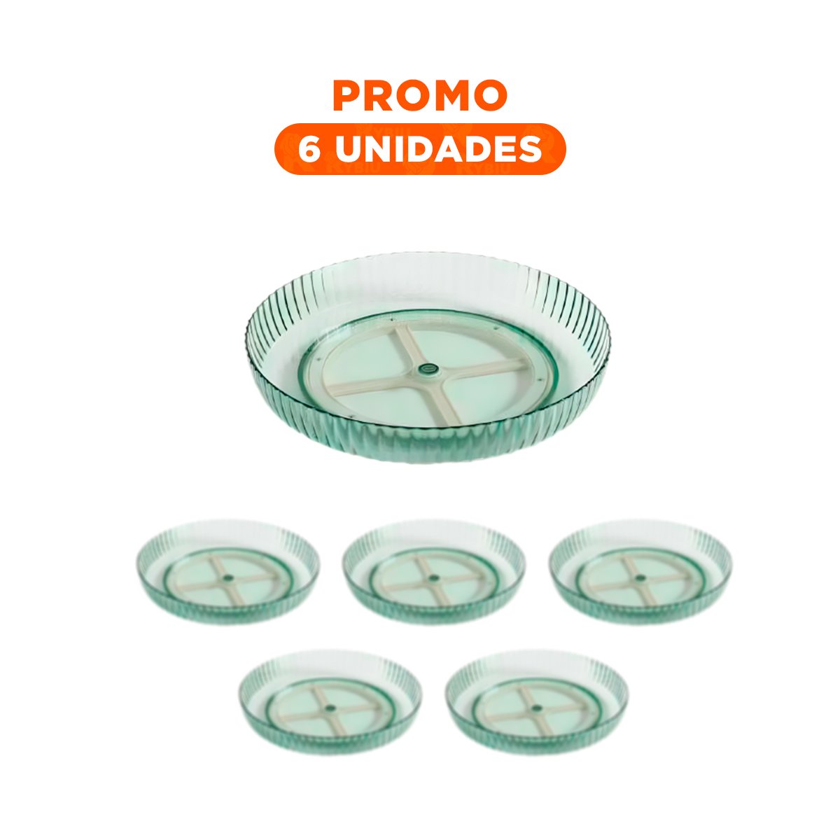 PACK6 MODULO PARA ESPECIAS PLASTICO 30.5X6X30.5CM PRACTICO VERDE Y+PAPEL REGALO - 1
