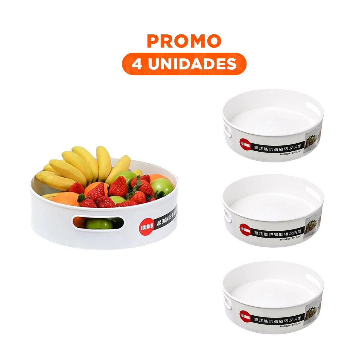 PACK4 HERRAMIENTA DE HOGAR 360 GRADOS 6.7CMX22.5CM BLANCO TALLA S BASE SEGURA Y+REGALO STICKER - 1