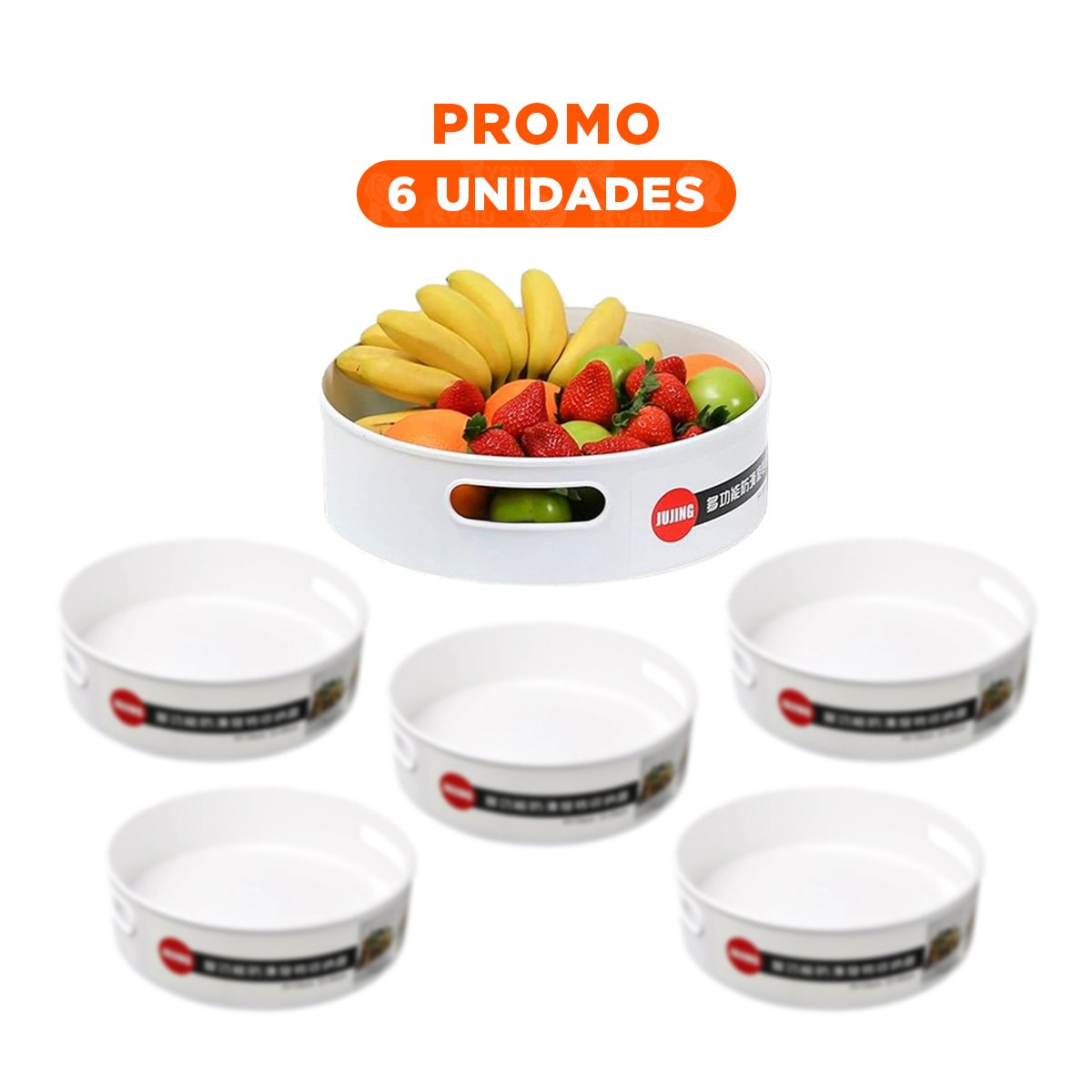 PACK6 HERRAMIENTA DE HOGAR 360 GRADOS 6.7CMX22.5CM BLANCO TALLA S DE ALTA RESISTENCIA EN USO - 1